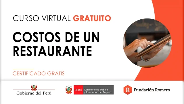 Curso online gratis certificado: "Costos de un restaurante"
