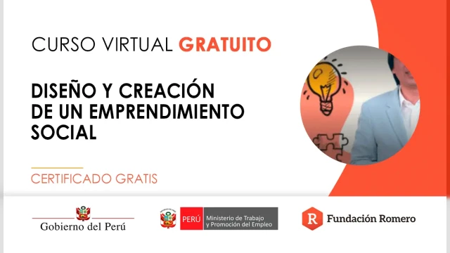 Curso online gratis certificado: "Diseño y creación de un emprendimiento social"