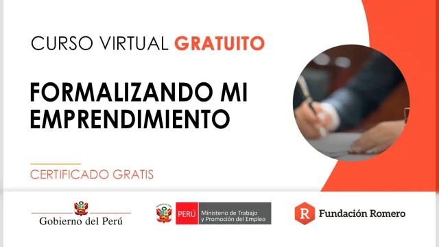  Curso online gratis certificado: "Formalizando mi emprendimiento"