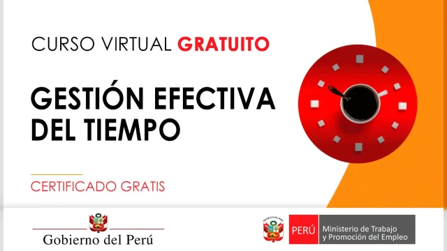  Curso online gratis certificado "Gestión efectiva del tiempo" del Ministerio de Trabajo