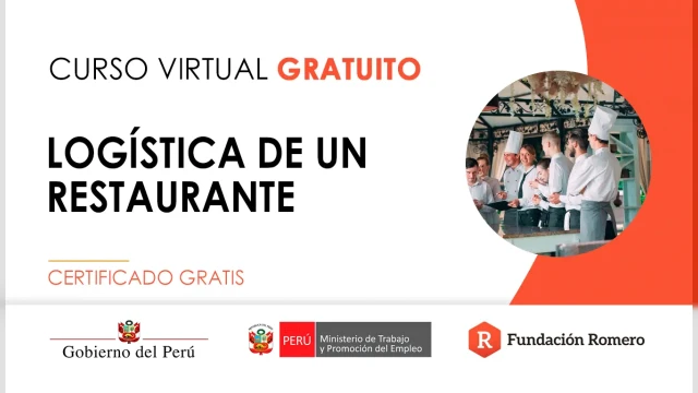 Curso online gratis certificado: "Logística de un restaurante"