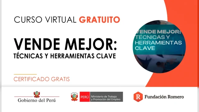 Curso online gratis certificado: "Vende mejor: técnicas y herramientas clave"