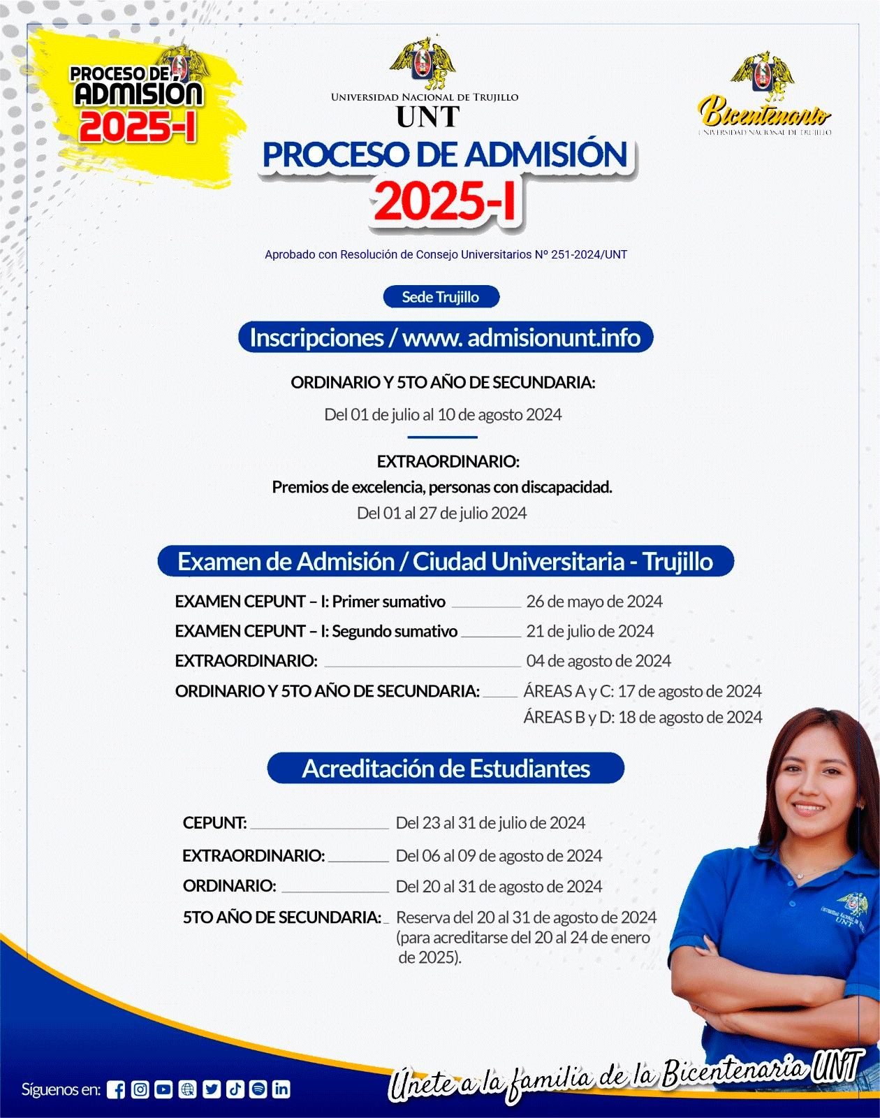 Admisión 2025I UNT Examen de ingreso a la Universidad Nacional de Trujillo